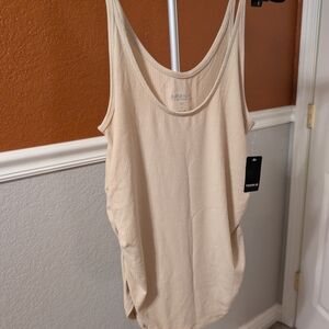Torrid Cream Ribbed Tank Top